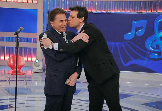 Silvio Santos e Celso Portiolli juntos no SBT.