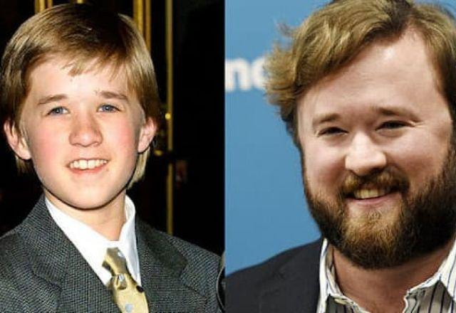 Montagem mostrando Haley Joel Osment criança e agora