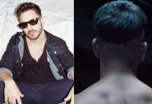 Junior adota novo visual com cabelo azul e tatuagem na cabeça