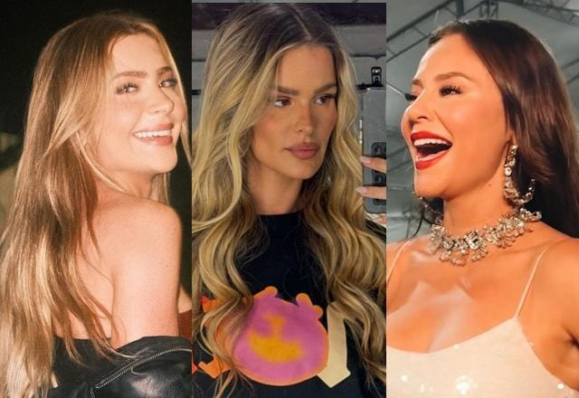 Montagem com  fotos de Jade Picon, Yasmin Brunet e Paolla Oliveira