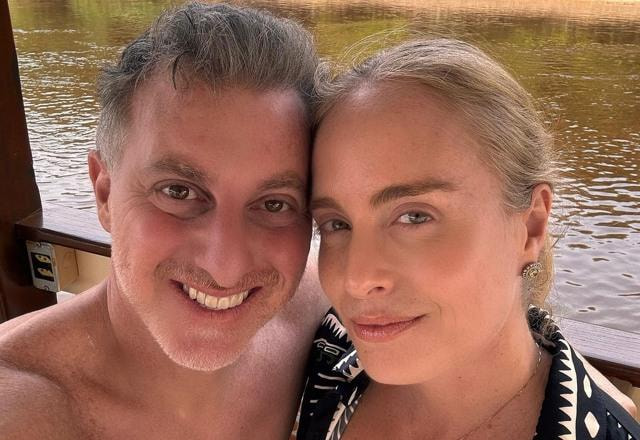 Foto de Angélica e Luciano Huck juntos em uma viagem pela Amazônia