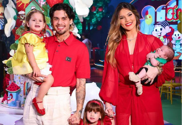 Virginia, Zé Felipe, José Leonardo, Maria Alice e Maria Flor