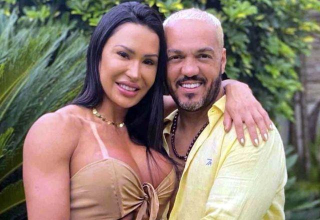 Belo e Gracyanne abraçados