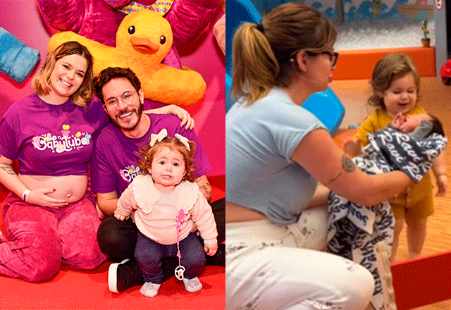 montagem com uma foto de Viih Tube, Eliezer e Lua com uma foto de lua fazendo carinho em ravi