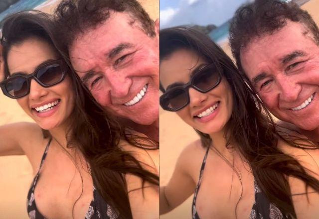 Amado Batista e Calita Franciele em foto