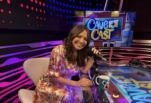 Luiza Tomé, Nicholas Torres e Laura Castro no CaveCast