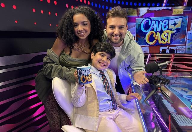 Laura Castro, Nicholas Torres e Diego Laumar no CaveCast.