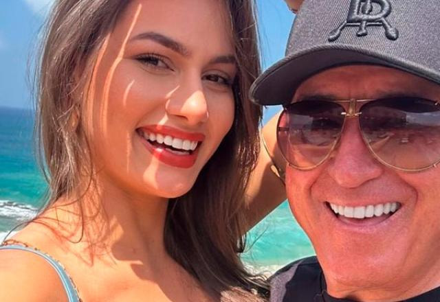 Amado Batista e Calita Franciele em foto