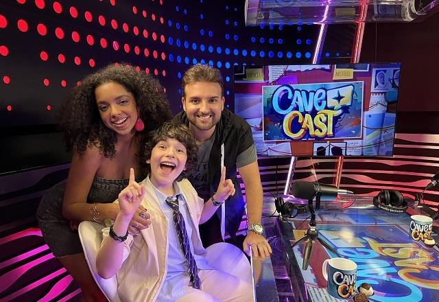 Laura Castro, Nicholas Torres e Gabriel Avellar  no CaveCast.