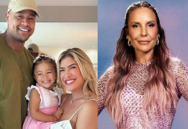 No lado esquerdo da montagem, uma foto de Léo Santana, Liz e Lore Improta, e do lado direito, uma foto da Ivete Sangalo
