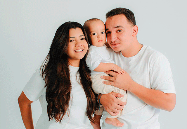 Ary Mirelle, João Gomes e o filho do casal