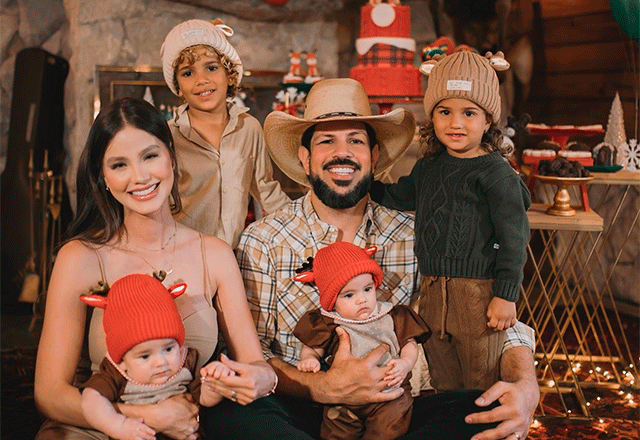 biah rodrigues, sorocaba e os quatro filhos do casal