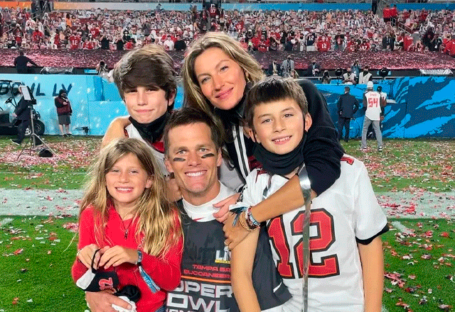Gisele Bündchen, Tom Brady e os filhos do ex-casal