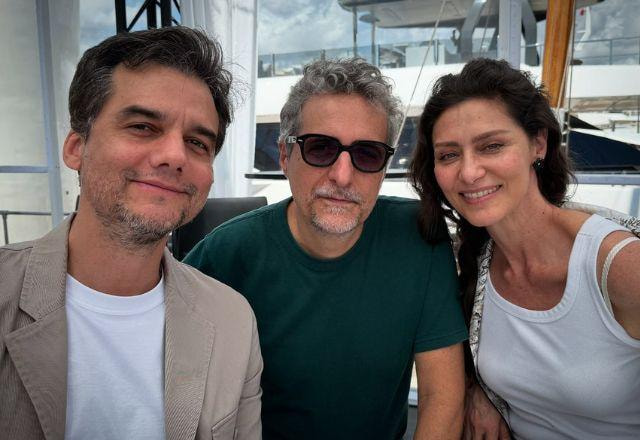 Wagner Moura, Kleber Mendonça Filho e Maria Fernanda Cândido