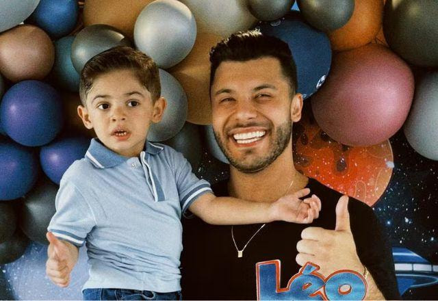 Murilo Huff e o filho, Leo