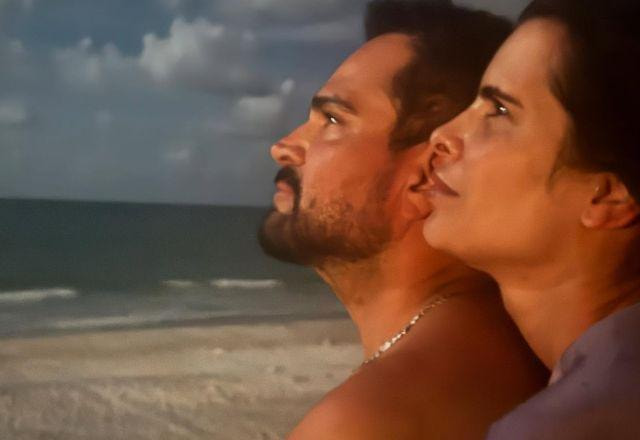 Luciano Camargo e  Flávia Fonseca em foto