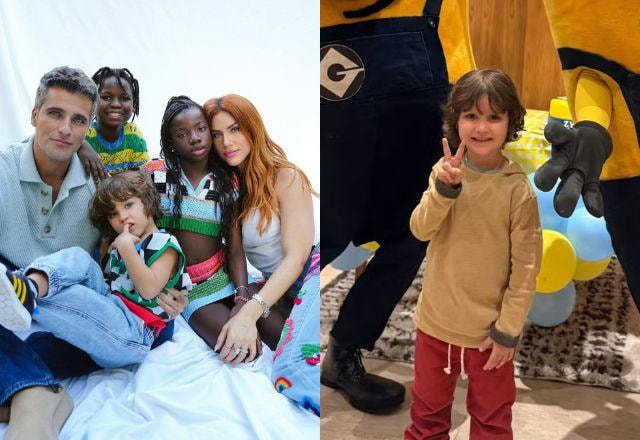 Zyan, filho de Giovanna Ewbank e Bruno Gagliasso, faz 5 anos com surpresa dos Minions