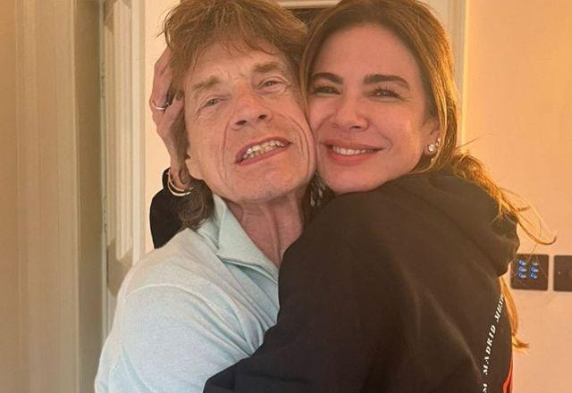 Luciana Gimenez e Mick Jagger em foto