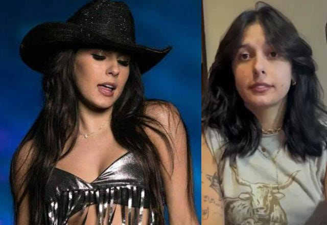 Ana Castela produzida e outra foto em que ela aparece sem maquiagem