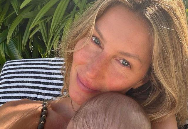 Gisele Bundchen e filho caçula