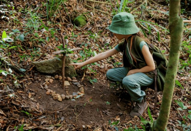 Anna na floresta