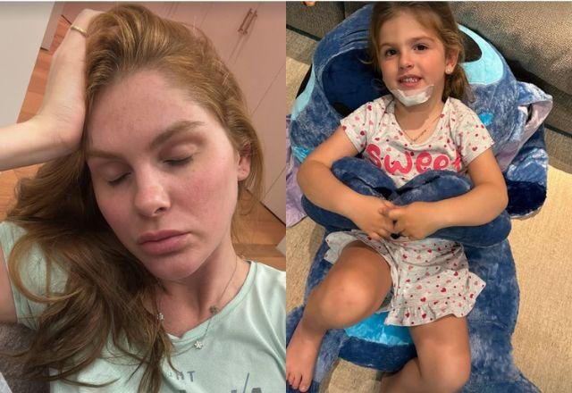 Filha de Bárbara Evans sofre acidente em casa e leva pontos