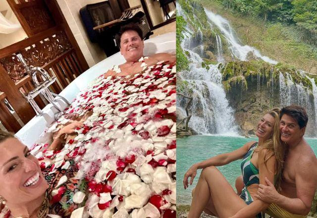 César Filho tem momento romântico com sua esposa