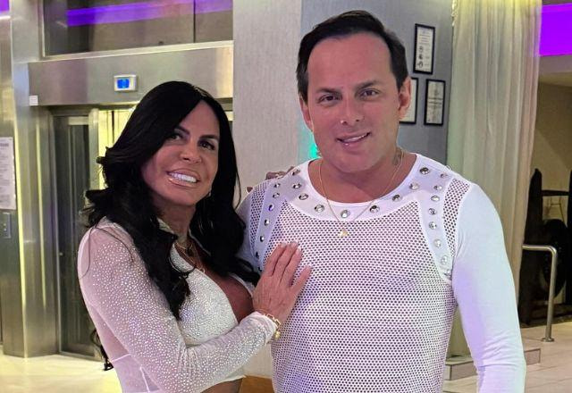 Gretchen e marido em foto