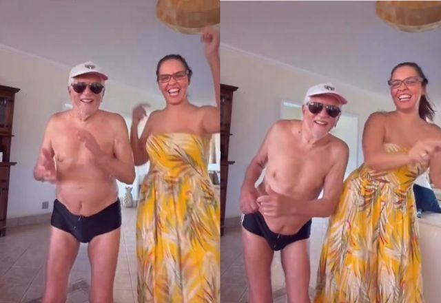 Carlos Alberto de Nóbrega com a esposa, Renata de Nóbrega