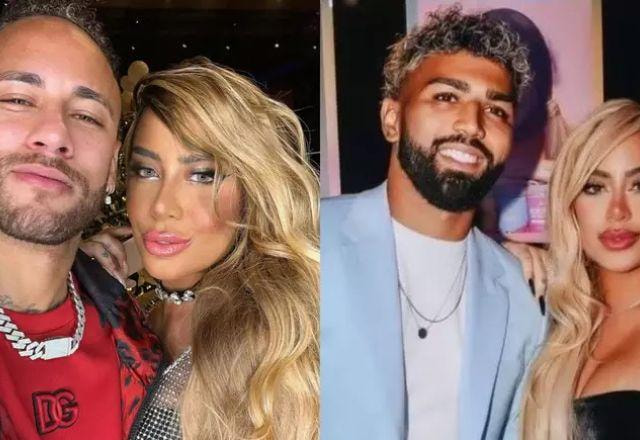 Rafaella Santos com Neymar e Gabrigol