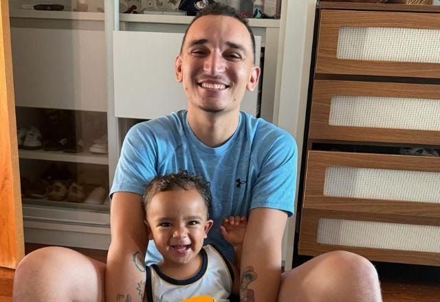 João Gomes com o filho, Jorge