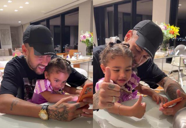 Bruna Biancardi devolve 'pegadinha' de Neymar e brinca: 'A bruxa vai dormir sozinha'