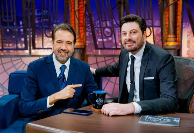 Jorge Lordello e Danilo Gentili no The Noite