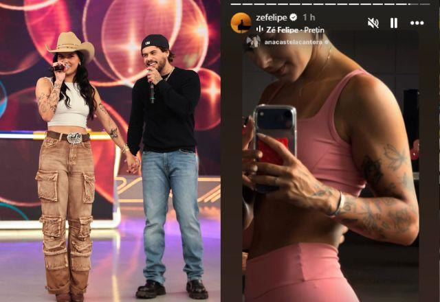 Zé Felipe repostou foto de Ana Castela e emoji "caliente" chama atenção dos fãs