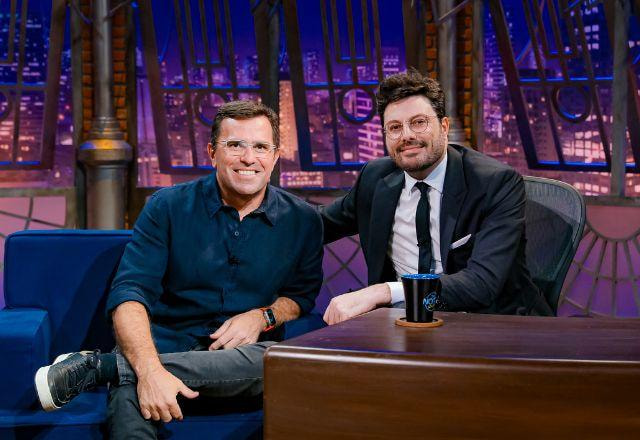 Rodrigo Bocardi e Danilo Gentili no The Noite