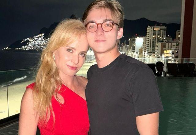 Angélica posa com Joaquim Huck.