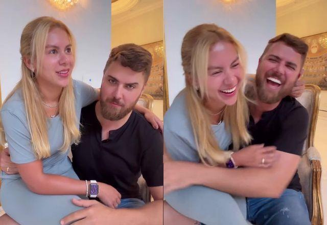 Zé Neto mostra música sobre vida de casado e Natália Toscano cai na risada com verso "quase todo dia"