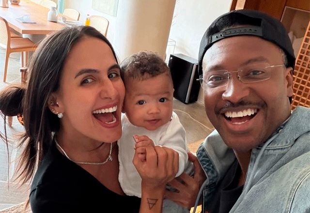 carol peixinho, thiaguinho e bento, filho do casal