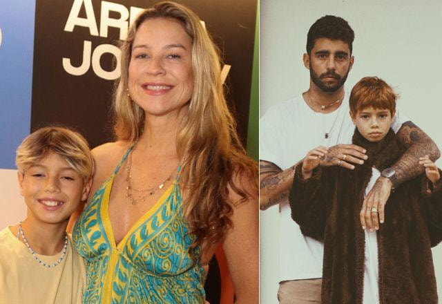 Luana Piovani e Pedro Scooby em fotos com o filho