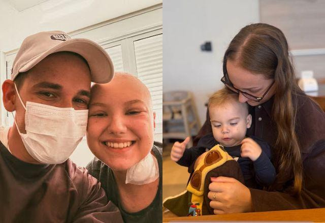 Na foto temos Lucas Borbas, Isabel Veloso e nova namorada do influencer