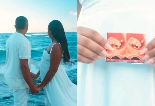 Cleiton Souza e Raquel Brito posam juntos para foto.