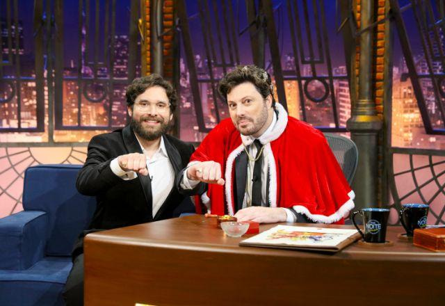 Marcos Seneor e Danilo Gentili no The Noite