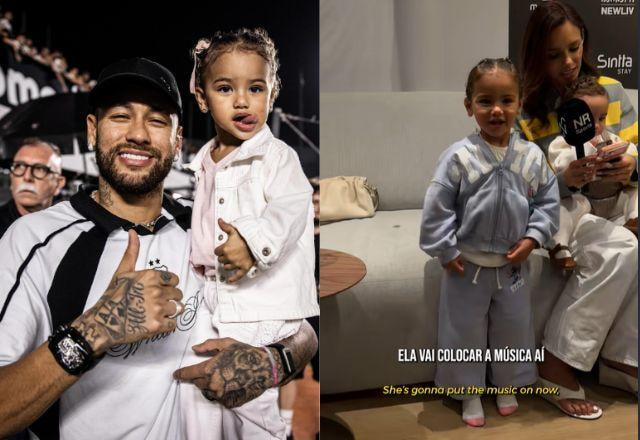 Na foto temos Mavie filha de Neymar