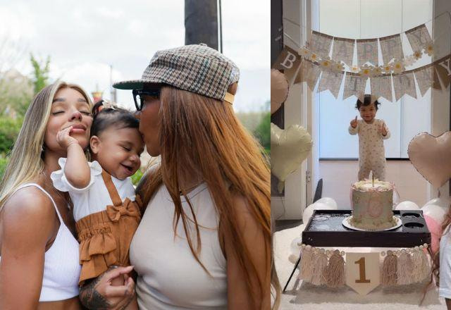 Filha de Ludmilla e Brunna Gonçalves ganha festa surpresa de 1 ano