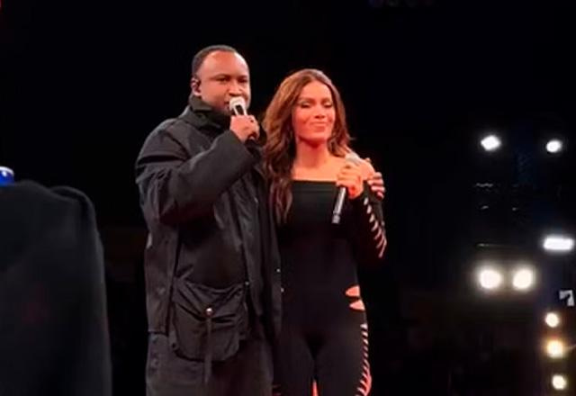 Ao lado de Thiaguinho, Anitta cantou sucessos como "Sei que tu me odeia" e "Me apaixonei pela pessoa errada"