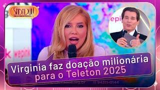 Virginia brilha no Teleton e faz doação milionária | Sabadou com Virginia Virginia brilha no Teleton e faz doação milionária | Sabadou com Virginia