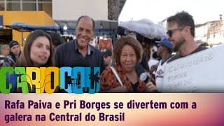Rafa Paiva e Pri Borges se divertem com a galera na Central do Brasil Rafa Paiva e Pri Borges se divertem com a galera na Central do Brasil