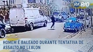 Homem é baleado durante tentativa de assalto no Leblon Homem é baleado durante tentativa de assalto no Leblon