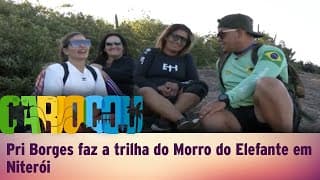 Pri Borges faz a trilha do Morro do Elefante em Niterói Pri Borges faz a trilha do Morro do Elefante em Niterói
