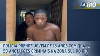 Polícia prende jovem de 18 anos com quase 50 anotações criminais na Zona Sul do Rio Polícia prende jovem de 18 anos com quase 50 anotações criminais na Zona Sul do Rio